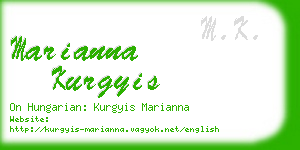 marianna kurgyis business card